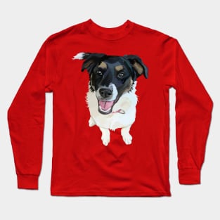 Cute Canine Border Collie Mix Long Sleeve T-Shirt